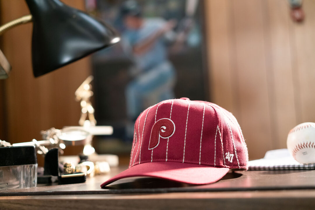Cincinnati Reds Rawlings '47 Brand Pinstripe Hitch Hat - Image 8