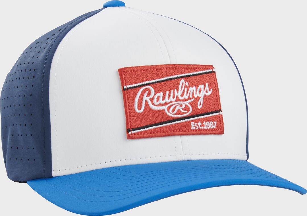 Rawlings Red/White/Blue FlexFit Laser Cut Vented Hat