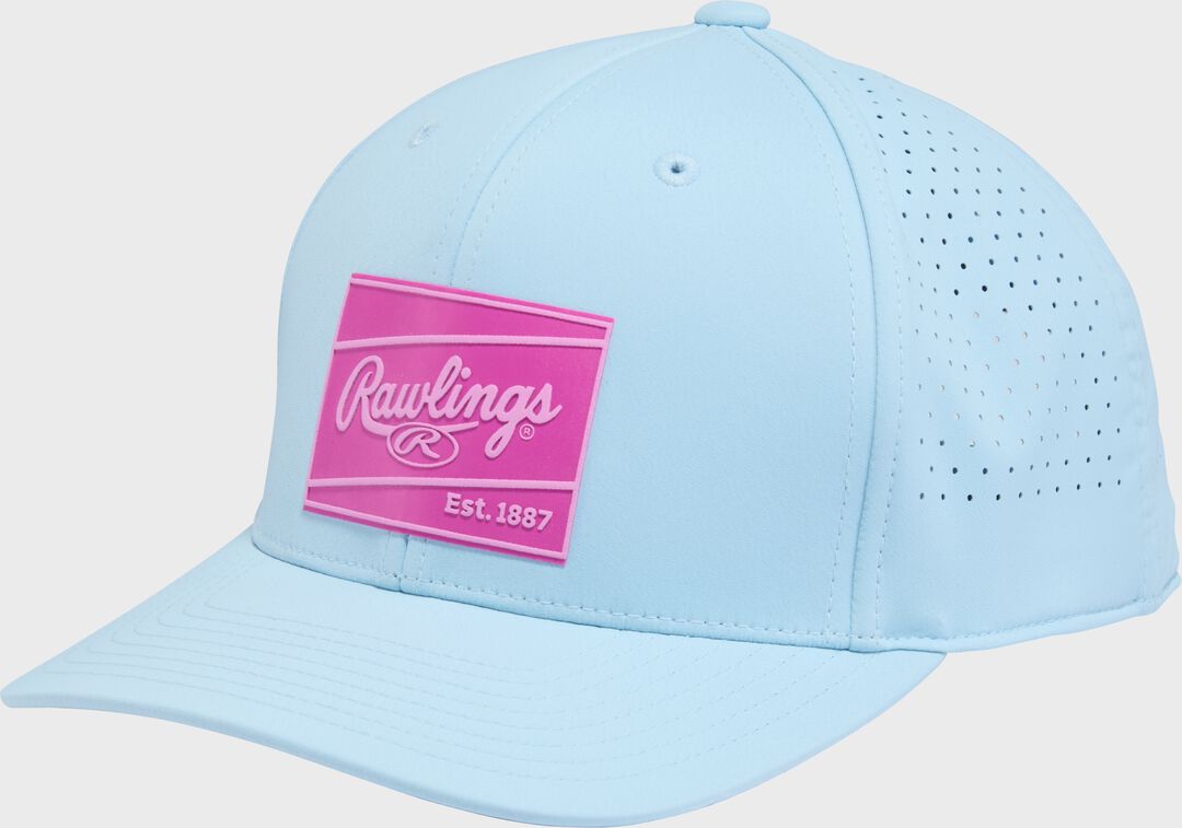 Rawlings Light Blue Performance Curved Bill Snapback Hat